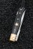 Нож Финка НКВД складная сталь S390 мокуме-ганне черный акрил с золотой звездой и винтами
