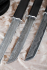 Набор ножей Танто дамаск ламинированный черный граб на подставке "Костер"