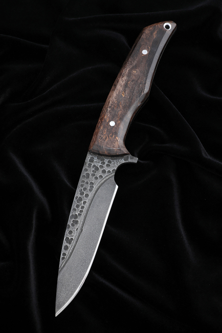 Нож №39 Х12МФ цельнометаллический рукоять карельская береза коричневая