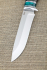 Нож Варан 95х18 рукоять акрил зеленый и венге  