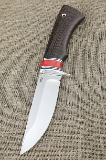 Нож Гепард 95х18 рукоять акрил красный и венге 