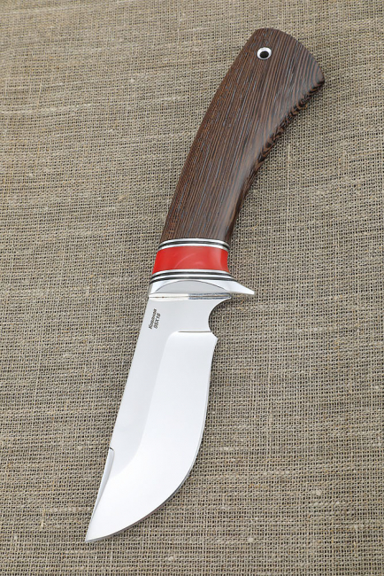 Нож Ежик 2 сталь 95х18 рукоять акрил красный и венге 