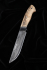Нож Овод дамаск ламинированный с долом карельская береза карбон
