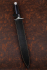 Сувенир Кавказец-2 сталь 95Х18, рукоять черный граб мельхиор