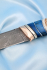 Нож Вепрь дамаск нержавеющий мокуме-гане карельская береза синяя бивень моржа резной на подставке