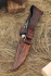 Эксклюзивный нож "Малыш"дамаск в ламинате цельнометаллический, накладки зуб мамонта и железное дерево 