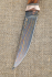 Эксклюзивный нож "Овод" из ламинированного дамаска, материал рукояти мокумэ-ганэ железное дерево