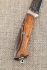 Эксклюзивный нож "Овод" из ламинированного дамаска, материал рукояти мокумэ-ганэ железное дерево