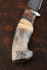 Нож Штык дамаск торцевой мокуме-гане рукоять и ножны карельская береза кость мамонта