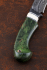 Нож Ловчий дамаск ламинированный с долом карбон бивень моржа карельская береза зеленая