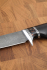Нож Касатка большая филейный дамаск рукоять акрил коричневый черный граб