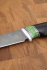 Нож Касатка большая филейный дамаск рукоять акрил зеленый черный граб