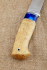 Нож Беркут 2 сталь RWL-34 рукоять карельская береза янтарная акрил синий