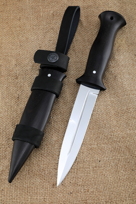 Нож Легионер 95Х18 рукоять и ножны черный граб
