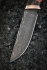 Нож Штык дамаск торцевой мокуме-гане рукоять карельская береза коричневая кость мамонта