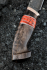 Нож Штык дамаск торцевой мокуме-гане рукоять карельская береза коричневая кость мамонта