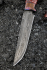 Нож Сапер дамаск торцевой мокуме-гане рукоять карельская береза коричневая кость мамонта