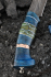 Нож Скала дамаск торцевой мокуме-гане рукоять карельская береза синяя кость мамонта