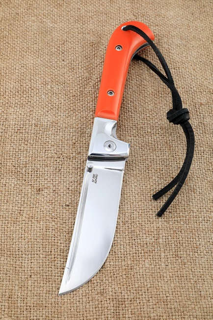 Нож складной Пчак сталь M390 накладки G10 оранжевая