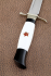 Ножи (Набор) Финка НКВД складная + фиксированная, сталь ELMAX белый акрил с красной звездой