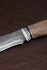 Нож Варан дамаск ламинированный карельская береза коричневая мельхиор