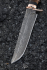 Нож Сапер дамаск торцевой мокуме-гане карельская береза кость мамонта