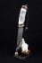 Авторская композиция Эпоха мамонта нож дамаск торцевой рукоять мокуме-гане, зуб мамонта, бивень моржа с рисунком