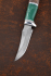 Нож Малыш-2, Х12МФ, рукоять карельская береза коричневая, акрил зеленый