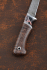 Нож Малыш-1, дамаск, рукоять карельская береза коричневая, акрил черный